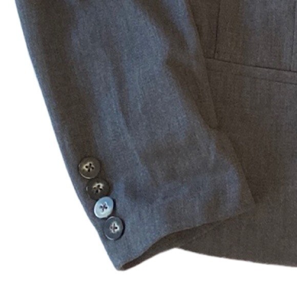 Rafaella 2 Button Stretch Blazer Jacket with Pockets in Grey - Size 14 - Picture 4 of 7